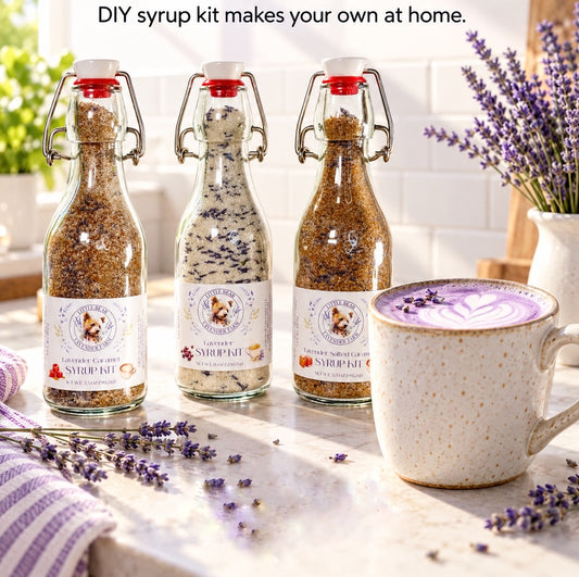 DIY Lavender Syrup Kit | Make Your Own Coffee & Tea Syrup | Little Bear Lavender Farm